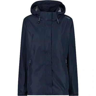 Abbildung von CMP ZIP Hoodie Regenjacke / wasserabweisende Jacke, Damen, Größe: 42, Black blue
