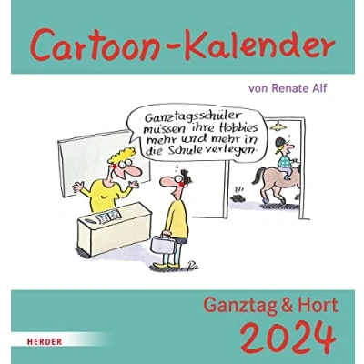 Abbildung von Cartoon Kalender 2024 Ganztag und Hort