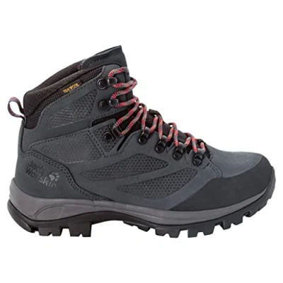 Abbildung von Jack Wolfskin Rebellion Texapore MID Gummistiefel, Damen, Größe: 41, Grey/red Schuhe