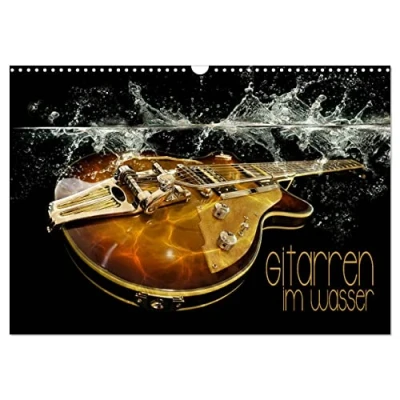 Abbildung von Gitarren im Wasser (Wandkalender 2025 DIN A3 quer), CALVENDO Monatskalender