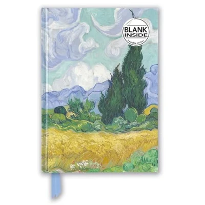 Abbildung von Premium Notizbuch Blank DIN A5: Vincent van Gogh, Weizenfeld mit Zypressen: Unser hochwertiges Blankbook festem, künstlerisch geprägtem Einband (Premium A 5 Magnetverschluss)