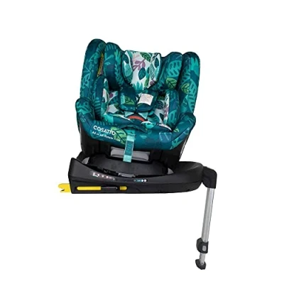 Abbildung von Cosatto All in Rotate i Size Kindersitz, Ab Geburt 0 12 Jahre, Mit Drehfunktion, ISOFIX, Reboarder, 5 Punkt Plus Gurt (Midnight Jungle)