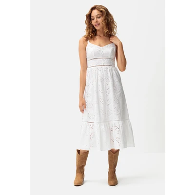 Abbildung von LASCANA Midikleid mit sommerlicher Lochstickerei