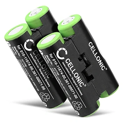 Abbildung von CELLONIC 2X Qualitäts Akku kompatibel mit Garmin Striker 4 Oregon 600 600t, 650 650t 700 750 750t GPSMAP 64s Alpha 50 Atemos Astro 430 320, 010 11874 00,361 00071 00 2000mAh Ersatzakku Batterie