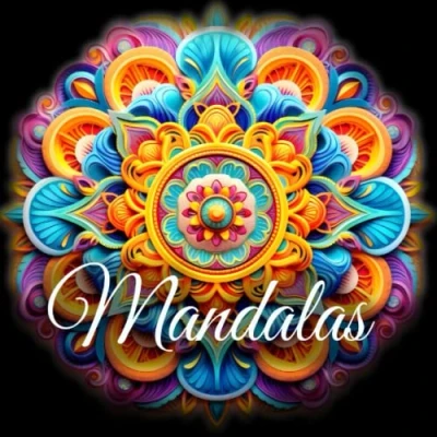Abbildung von Mandalas mit Blumen und Tieren: Malbuch für Erwachsene (Natur Malbücher schöne Blumen, atemberaubende Landschaften gemütliche Häuser)