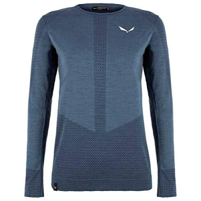 Abbildung von Salewa Damen Blusen und T Shirts W Zebru Responsive L/S Tee, Dark Denim, 46/40, 00 0000027958