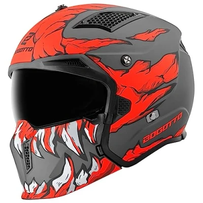 Abbildung von Bogotto Radic Skulash Helm, rot/schwarz, M