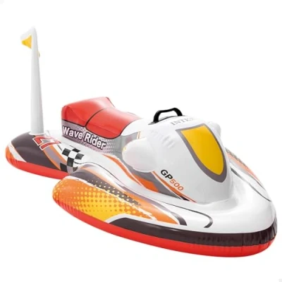 Abbildung von Intex Aufblasbare Schwimmfigur Wasser Spielzeug Ride On Boot Wave Rider 117cm x 77cm ab 3 Jahren