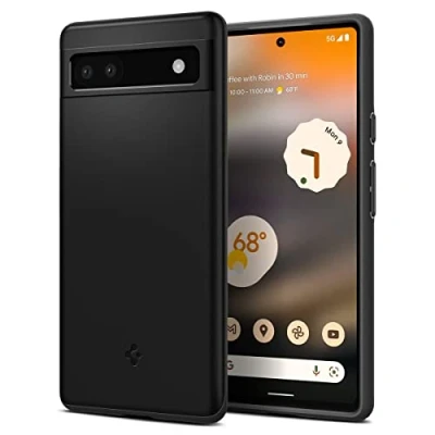 Abbildung von Spigen Thin Fit Hülle Kompatibel mit Google Pixel 6a Schwarz