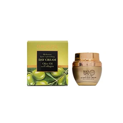 Abbildung von Bio Spa Collagen &amp; Olivenöl Tagescreme mit Totes Meer Mineralien Dunaliella Algenextrakt Für Feuchtigkeitsspendende und Pflegende Haut