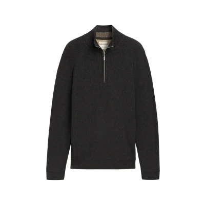 Abbildung von TOM Tailor Troyer Strickpullover, Herren, Größe: Small, Black grey melange