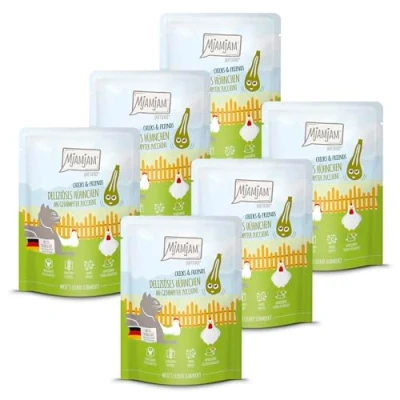 Abbildung von MjAMjAM Quetschie Chicks &amp; Friends deliziöses Hühnchen an gedämpfter Zucchini 6 x 300g