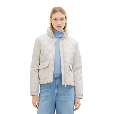 Abbildung von TOM Tailor Padded Hybrid Winterjacke, Damen, Größe: Large, Clouds grey