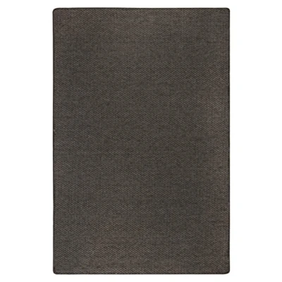 Abbildung von Webteppich Kurzflor Flachgewebe Wohnbereich Struktur dunkelbraun grau 133 x 190 cm. Weitere Farben und Größen verfügbar