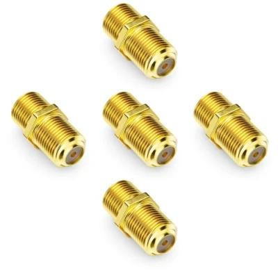 Abbildung von deleyCON SAT F Verbinder Hochwertiger Koax Kupfer Adapter für Antennenkabel HDTV 4K Ultra HD