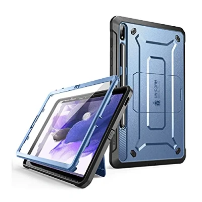 Abbildung von SUPCASE Hülle für Samsung Galaxy Tab S7 FE 12.4 Zoll 2021 Bumper Case 360 Grad Schutzhülle Robust Cover [Unicorn Beetle PRO] mit Displayschutz und S Pen Halter (SM T730 / SM T736B) (Blau)