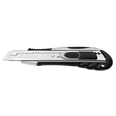 Abbildung von Westcott E 84031 00 Duo Sicherheits Cutter, Safety, Klinge mit automatischem Klingenrückzug und Rasterautomatik, 18 mm