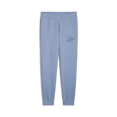 Abbildung von Puma Essentials Script Jogging Jogginghose, Damen, Größe: Small, Cool blue