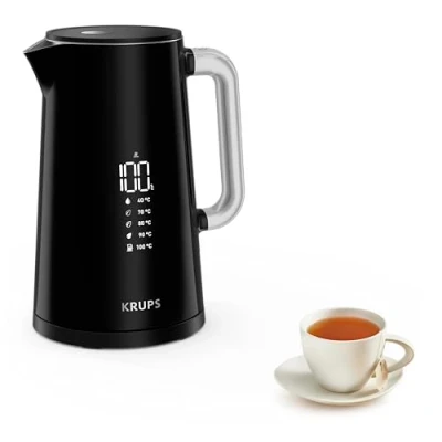Abbildung von Krups Wasserkocher &quot;BW8018 Smartn Light&quot;, 1,7 l, 1800 W, Digitalanzeige, 5 Temperaturstufen, 360 Sockel, Abschaltautomatik