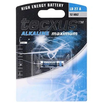 Abbildung von LR27 A Alkaline Batterie L828, 12 Volt, Abmessungen 28,8 x 8 mm