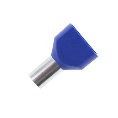 Abbildung von 50x Zwillingaderendhülsen 2 x 16,0mm² / 16mm blau