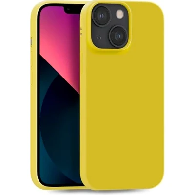 Abbildung von MyGadget Hülle kompatibel mit iPhone 13 Mini robuste Handyhülle TPU Case Slim Silikonhülle Back Cover Kratzfest Schutzhülle matt Gelb