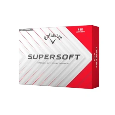 Abbildung von Packung mit 12 Golfbällen Callaway Supersoft Rot New