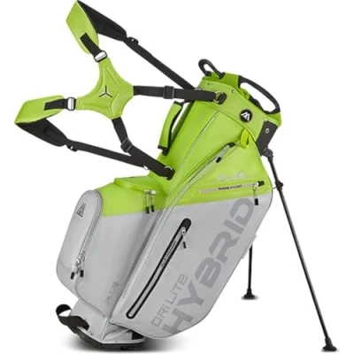 Abbildung von Dri Lite Hybrid Plus Wasserabweisende Golftasche Standtasche Limettengrau