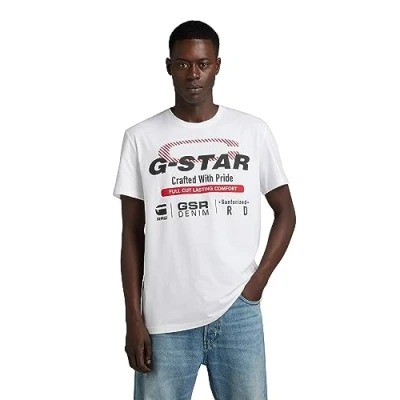 Abbildung von G Star OLD Skool Originals Tshirt print, Herren, Größe: Medium, White