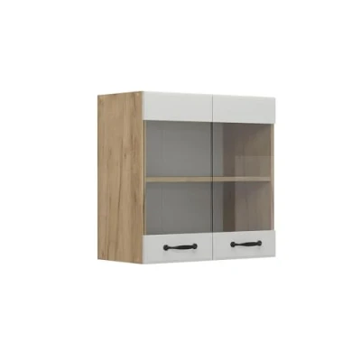 Abbildung von Vicco Küchenglashängeschrank R Line, Weiß Landhaus, 60 cm