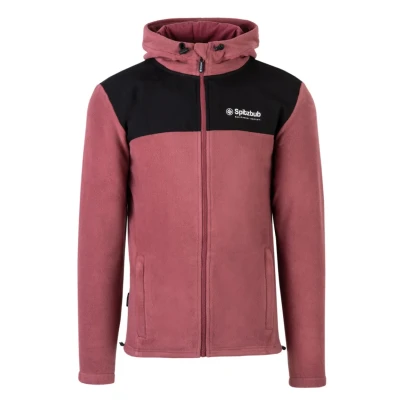 Abbildung von Spitzbub MIT Kapuze UND Logoprint Fleecejacke, Herren, Größe: 3XL, Bordeaux