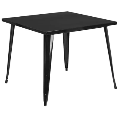 Abbildung von Flash Furniture 35,5 SQ Metalltisch für den Außenbereich, Schwarz, 90,2 cm quadratisch