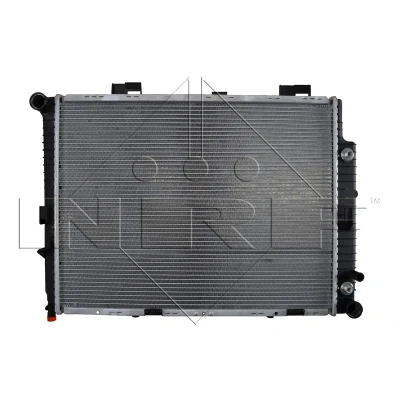 Abbildung von NRF 58159 Kühler, Motorkühlung Aluminium 640 485 34 mit Anbauteilen Kühlrippen gelötet MERCEDES BENZ: C Klasse Limousine, E T modell