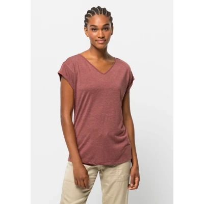 Abbildung von Jack Wolfskin Coral Coast T W Tshirt basic, Damen, Größe: XS, Apple butter
