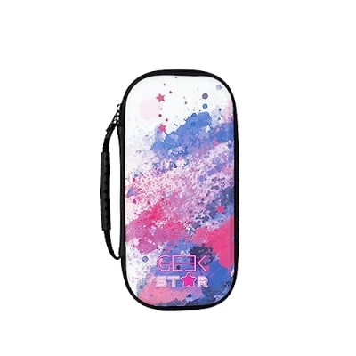 Abbildung von Konix Geek Star Schutz und Transporthülle für die Konsolen Nintendo Switch, Switch Lite OLED Aufbewahrung von 8 Spielen Sternenmotiv
