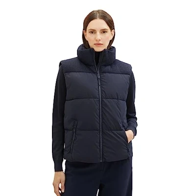 Abbildung von TOM Tailor Puffer MIT Stehkragen Weste, Damen, Größe: Large, Sky captain blue