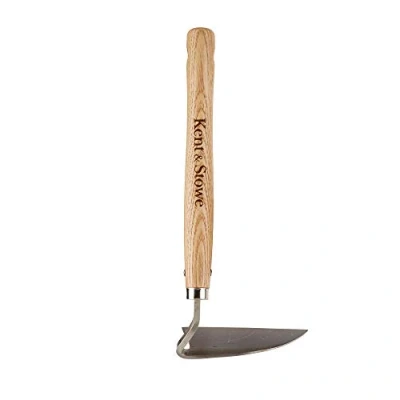 Abbildung von Kent &amp; Stowe Schneidehacke Gartenhacke aus Edelstahl, entfernt Unkraut und Moos, Unkrautjäter mit Stiel Eschenholz, Länge: 32 cm