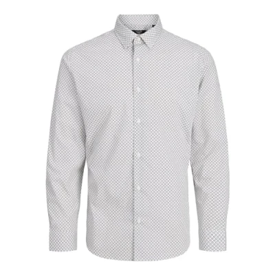 Abbildung von Jack &amp; Jones Premium Jprblaexpress Minimal Print Hemd, Herren, Größe: Small, White