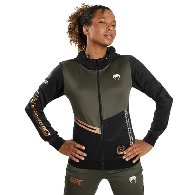 Abbildung von Venum UFC Adrenaline Damen Fight Week Zip Hoodie Khaki/Bronze XL