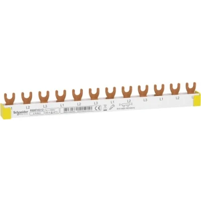 Abbildung von Schneider Electric R9XFH312 Resi9 Phasenschiene Gabel, 3P, 12 TE, 63A, ablängbar