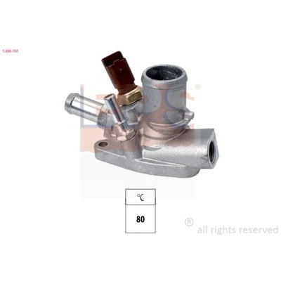 Abbildung von EPS 1.880.701 Kühlwasserthermostat 80 Made in Italy OE Equivalent mit Dichtung FIAT: Grande Punto Schrägheck, Doblo II Kasten / Kombi, Linea
