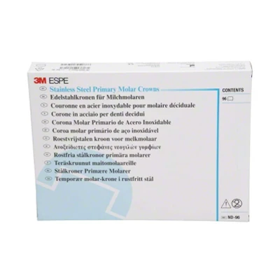 Abbildung von Edelstahlkronen Milchmolaren OK/UK Intro Kit 96 Kronen