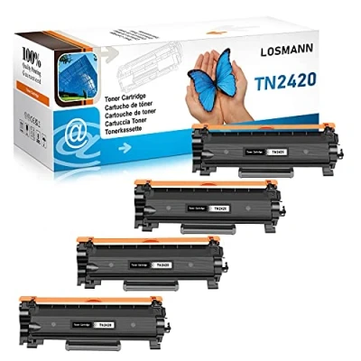 Abbildung von LOSMANN 4X Toner Kompatibel MIT CHIP für Brother TN 2420 2410 TN2420 MFC L2730DW L2735 L2735DW L2750 L2750DW DCP L2510 L2510D L2530 HL L2350 L2310 L2310D