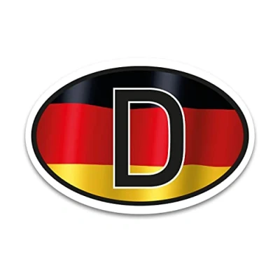 Abbildung von D Magnet Länderkennzeichen Deutschland Flagge Schwarz Rot Gold 17,5 x 11,5 cm DIN genormt PKW LKW Wohnmobil Auto Motorrad kfz715
