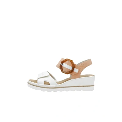 Abbildung von Rieker Plateausandalette, Damen, Größe: 41, Weiss Schuhe