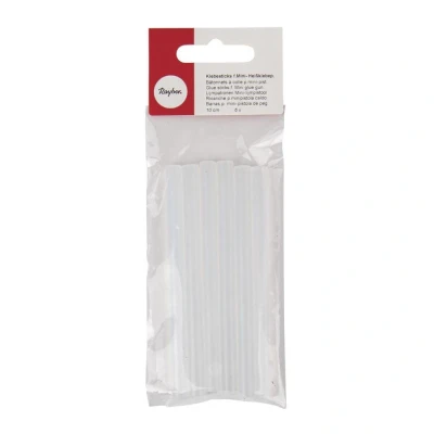 Abbildung von Rayher Klebesticks, Ø 7mm / 100 mm f. Mini Heißklebepistole, SB Btl 6Stück, 30166000