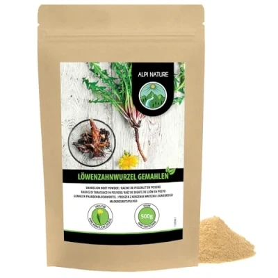 Abbildung von Löwenzahnwurzel gemahlen (500g), schonend getrocknet, 100% rein und naturbelassen zur Zubereitung von Getränken Würzen Gerichten