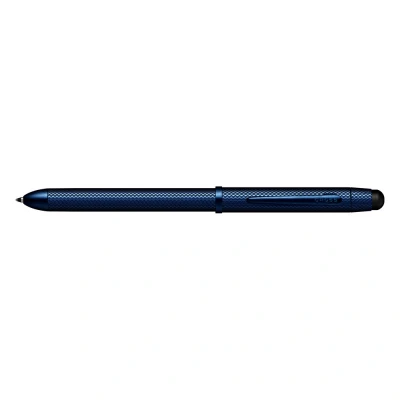 Abbildung von Cross Tech 3+ Multifunktionsschreibgerät (Geschenkbox, Drehbleistift, Kugelschreiber, Radierer/Stylus Kappe) Blau strukturiert