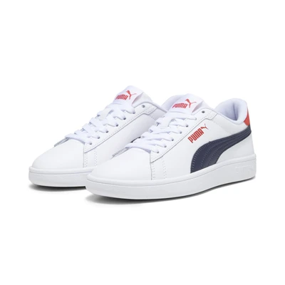 Abbildung von Smash 3.0 Leather Sneakers Kinder PUMA White Navy For All Time Red Blue