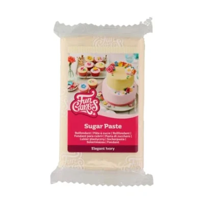Abbildung von FunCakes Rollfondant Elegant Ivory: Einfach zu verwenden, glatt, flexibel, weich und biegsam, perfekt zum Dekorieren von Kuchen, halal, koscher glutenfrei, 250 g